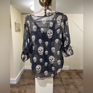 See-thru skull shirt